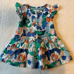 Gymboree Abstract Multicolor Print Toddler Dress, NWT. Sz 12-18 Mos